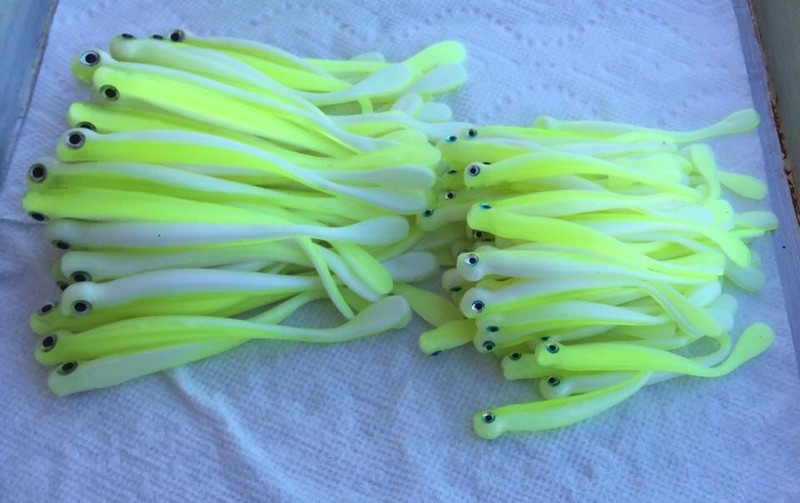 Pearl Chartreuse Dropshot Minnow