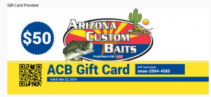 Arizona Custom Baits - Gift Cards